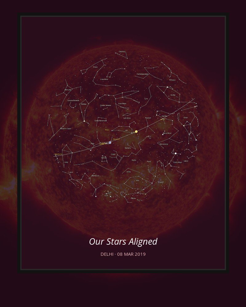 Velvet Cosmos – Romantic Star Map For Couples